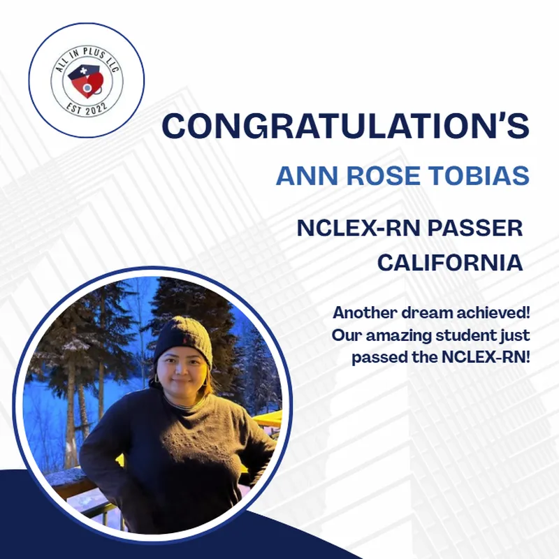 Ann Rose Tobias, NCLEX-RN Passer