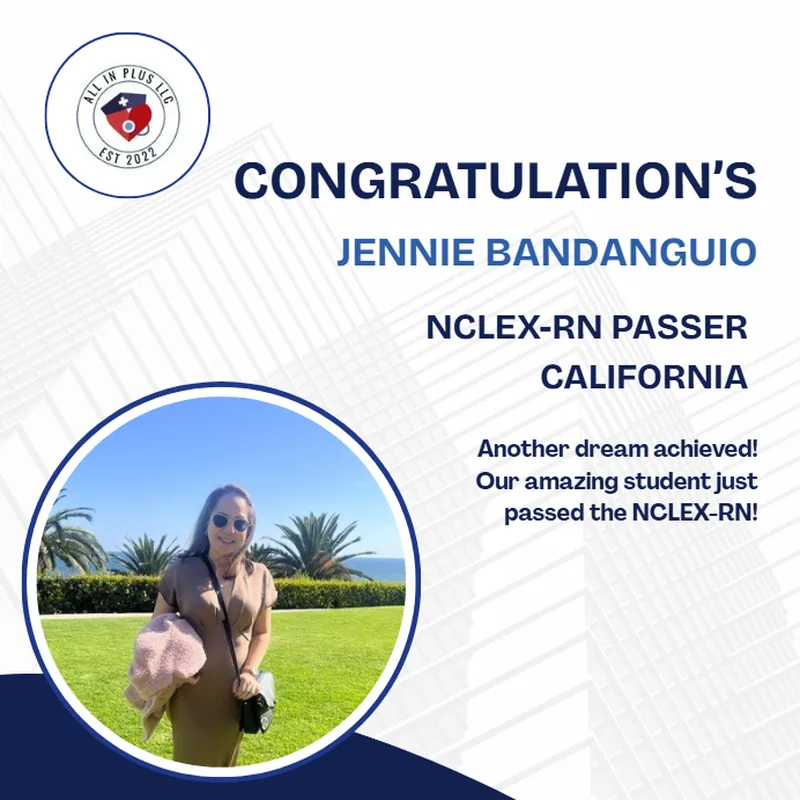 Jennie Bandaguio, NCLEX-RN Passer