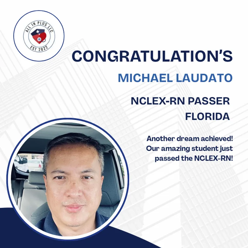 Michael Laudato, NCLEX-RN Passer