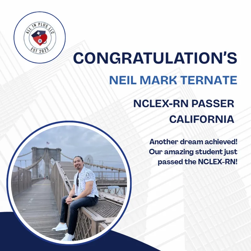 Neil Mark Ternate, NCLEX-RN Passer